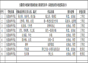 城市建设学院在首届安徽省乡村振兴创新创业大赛喜获佳绩